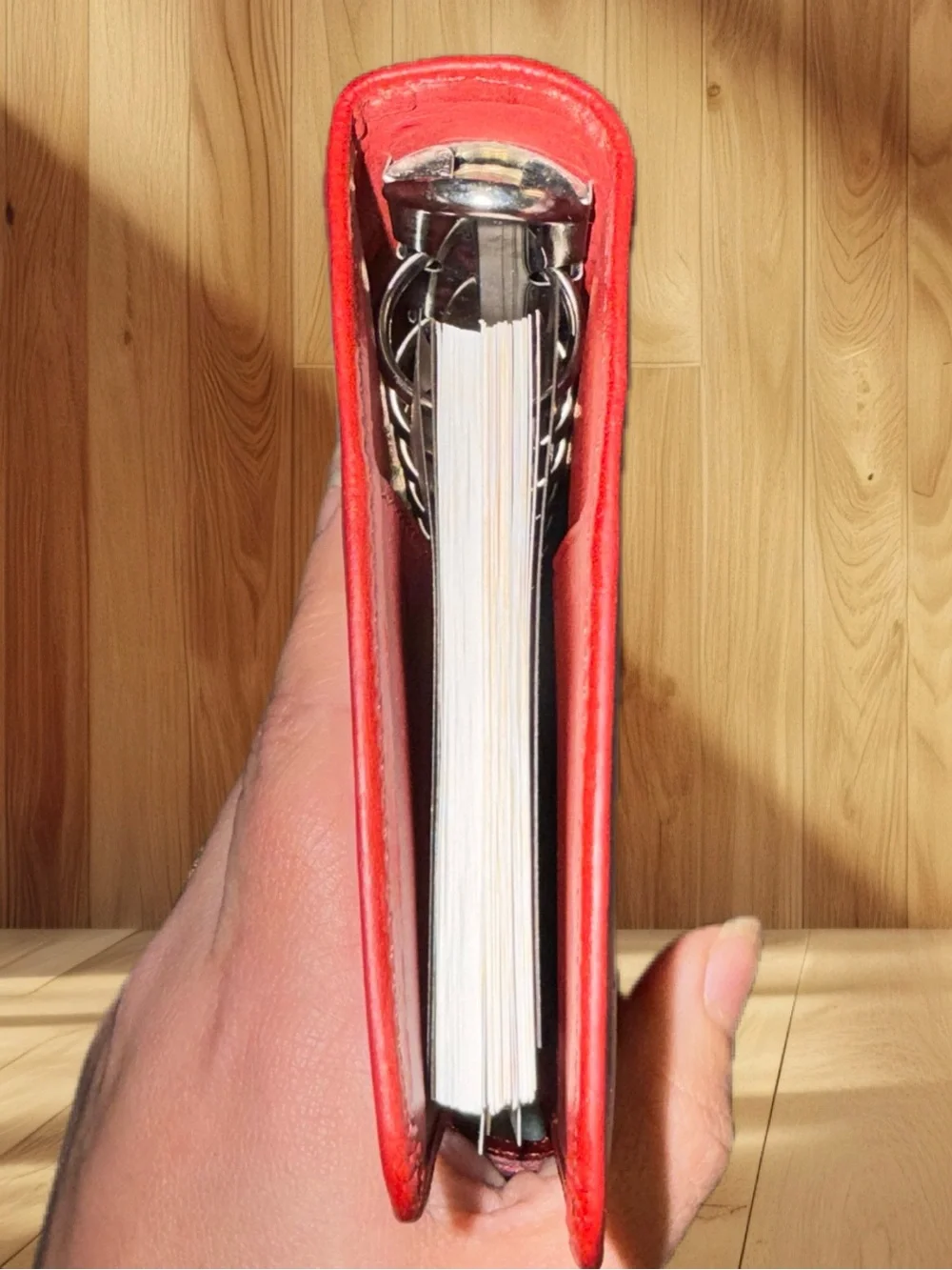 Coach Vintage Red Leather 6-Ring Agenda / Planner